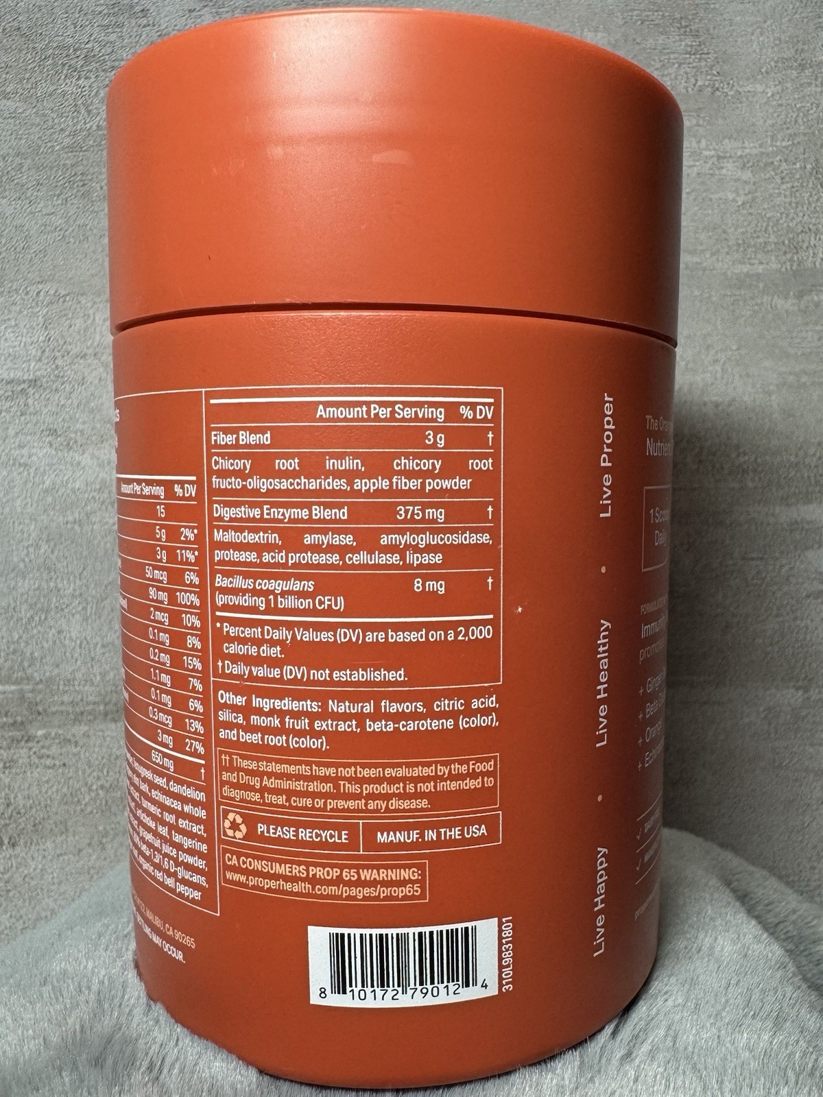 Proper Immune Support Superfood Powder Orange Tangerine 30 Servings