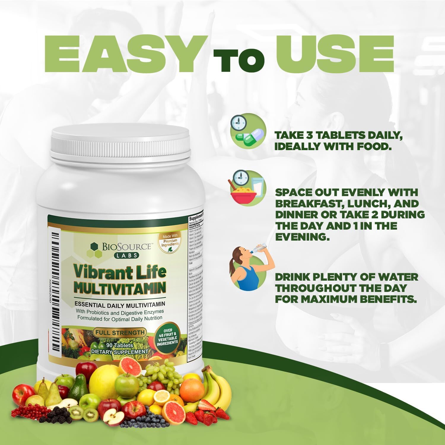 Vibrant Life Multivitamin with Probiotics, Digestive Enzymes & B-Complex