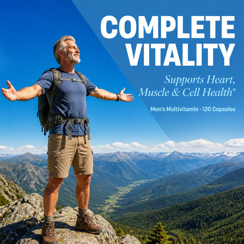 Men Multivitamin with 21 Essential Vitamins For Heart,Immune & Muscle 30~120Caps