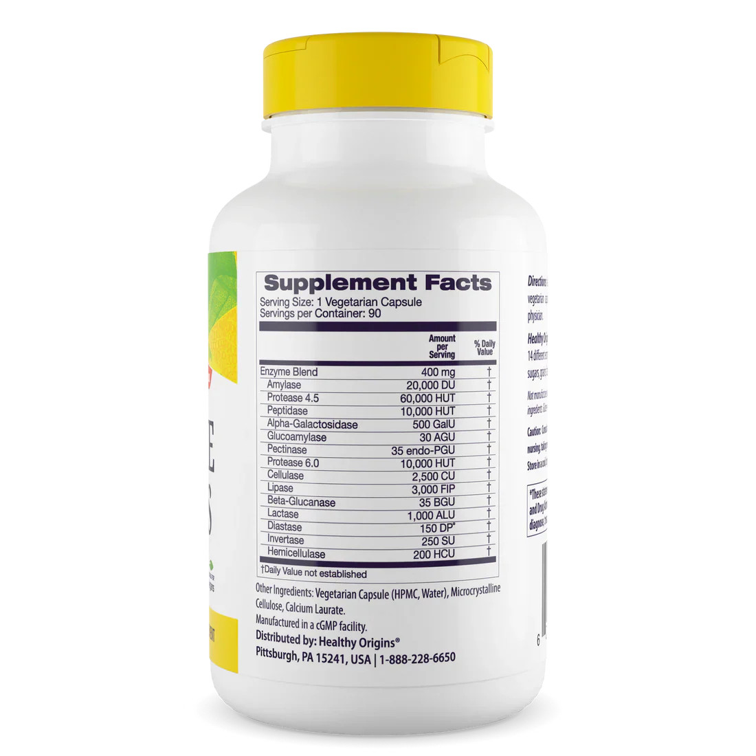 Healthy Origins Digestive Enzymes | 90 Veggie Caps