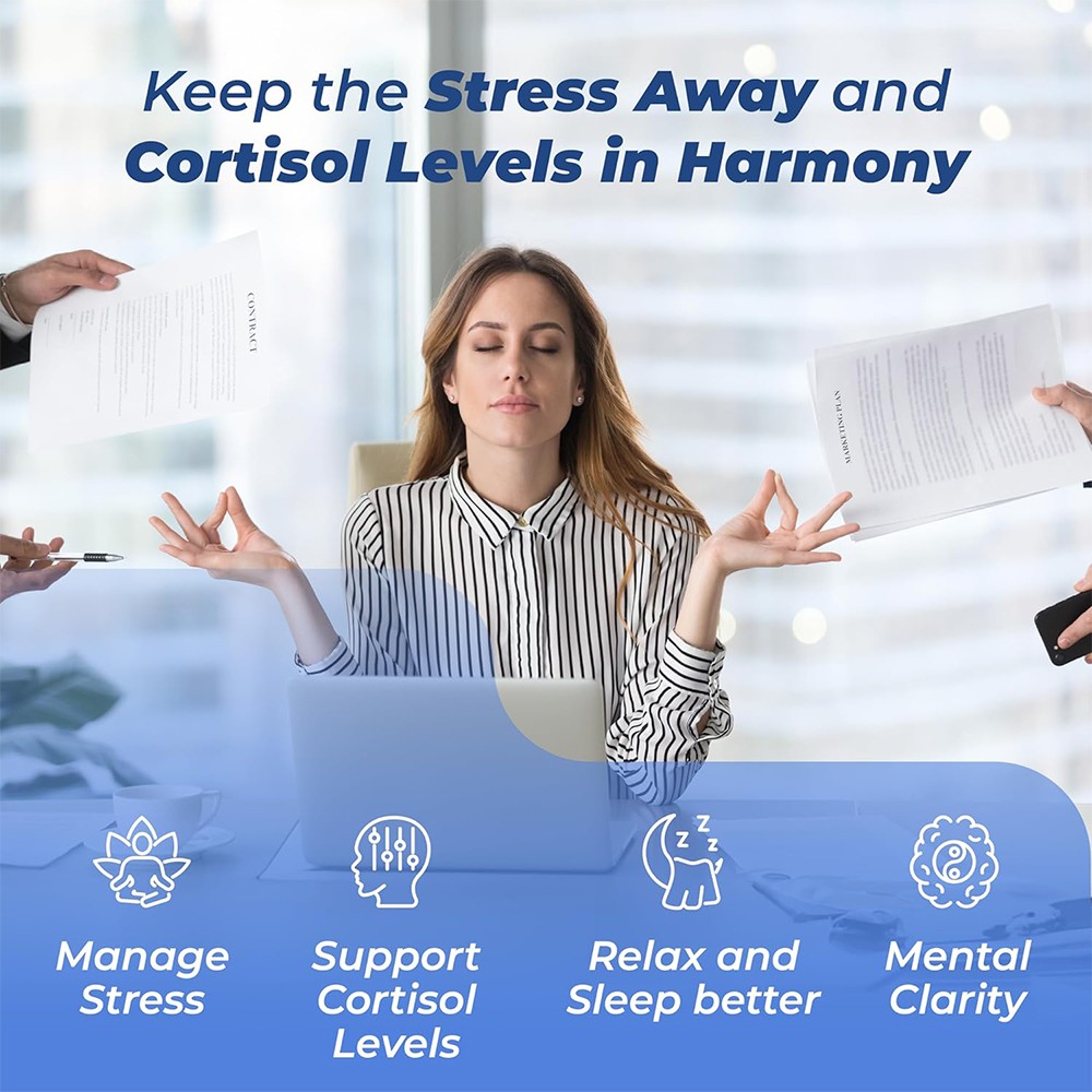 Cortisol Health Supplements Manage Stress Immunity Mental Clarity 30-120 Pills
