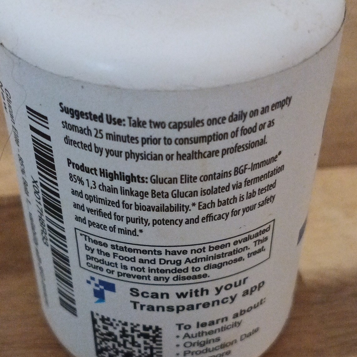 Pro Formulations MD Glucan Elite 1,3 Beta Glucan 85% 1000mg 60 Veg Caps