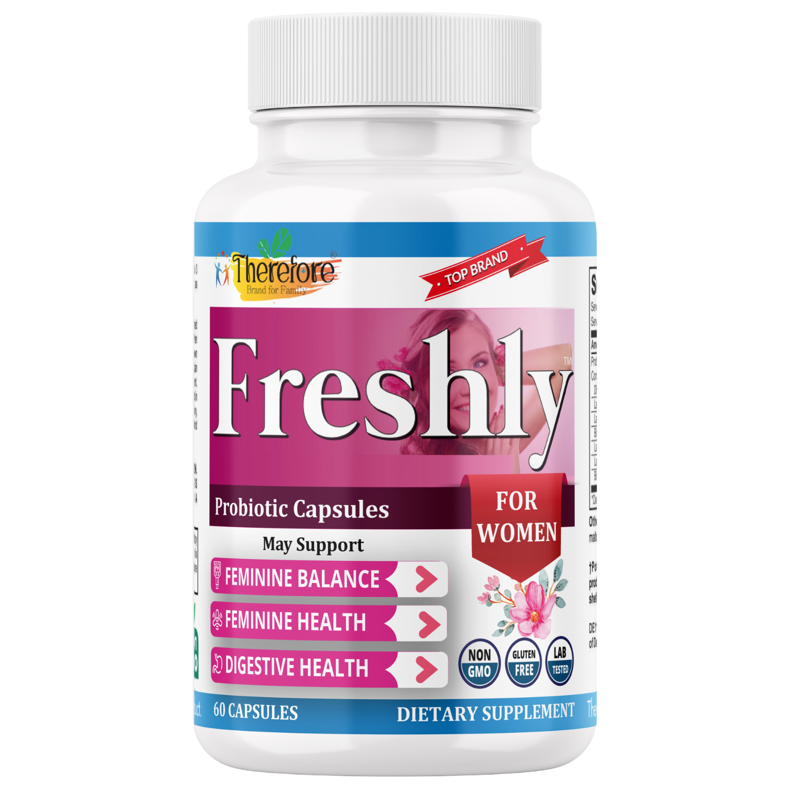 Vaginal Flora & Feminine Health Probiotics for Women, Yeast Balance-60 Pills