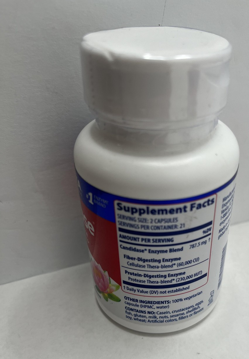 Enzymedica 2pk Candidase Enzyme 42 Caps per Exp 04/27 Yeast Support Digestive