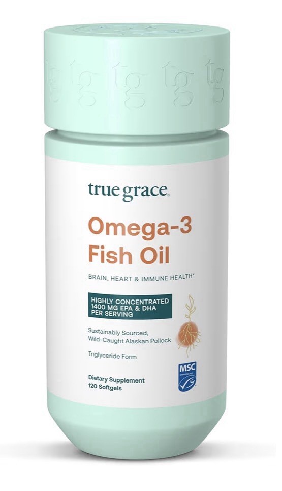 True Grace Omega-3 Fish Oil 1400mg EPA DHA Brain Heart Joint Immune Support 120s