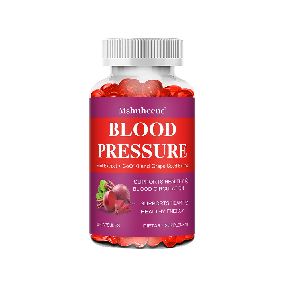 Blood Pressure Support with Beet Root, CoQ10, Heart & Circulation 30/60/120 Caps