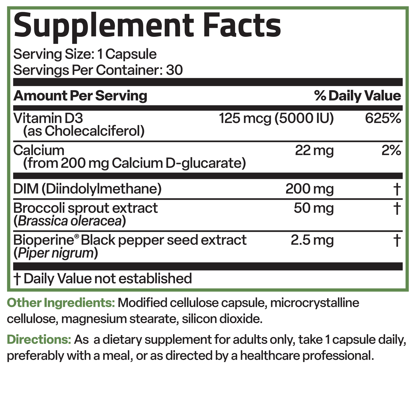 DIM+ Estrogen Metabolism Balanced Hormones, 30 Veg Capsules