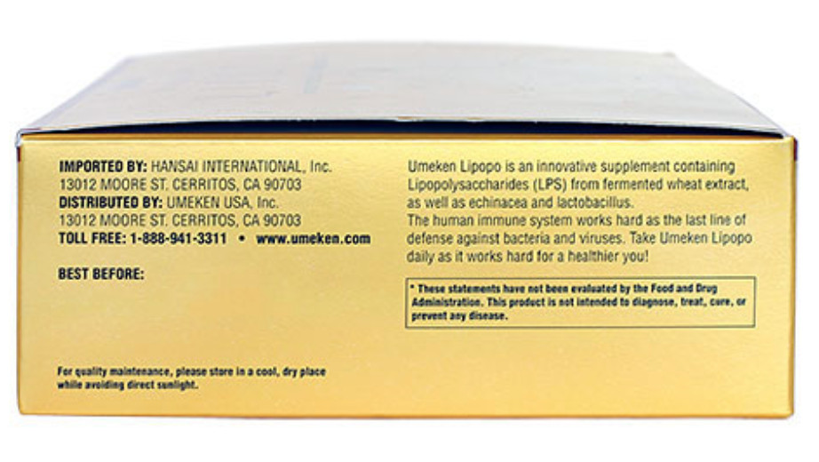 Umeken Lipopo – Lysaccharide, Echinacea, Lactic Acid Bacteria (3 Months) Japan