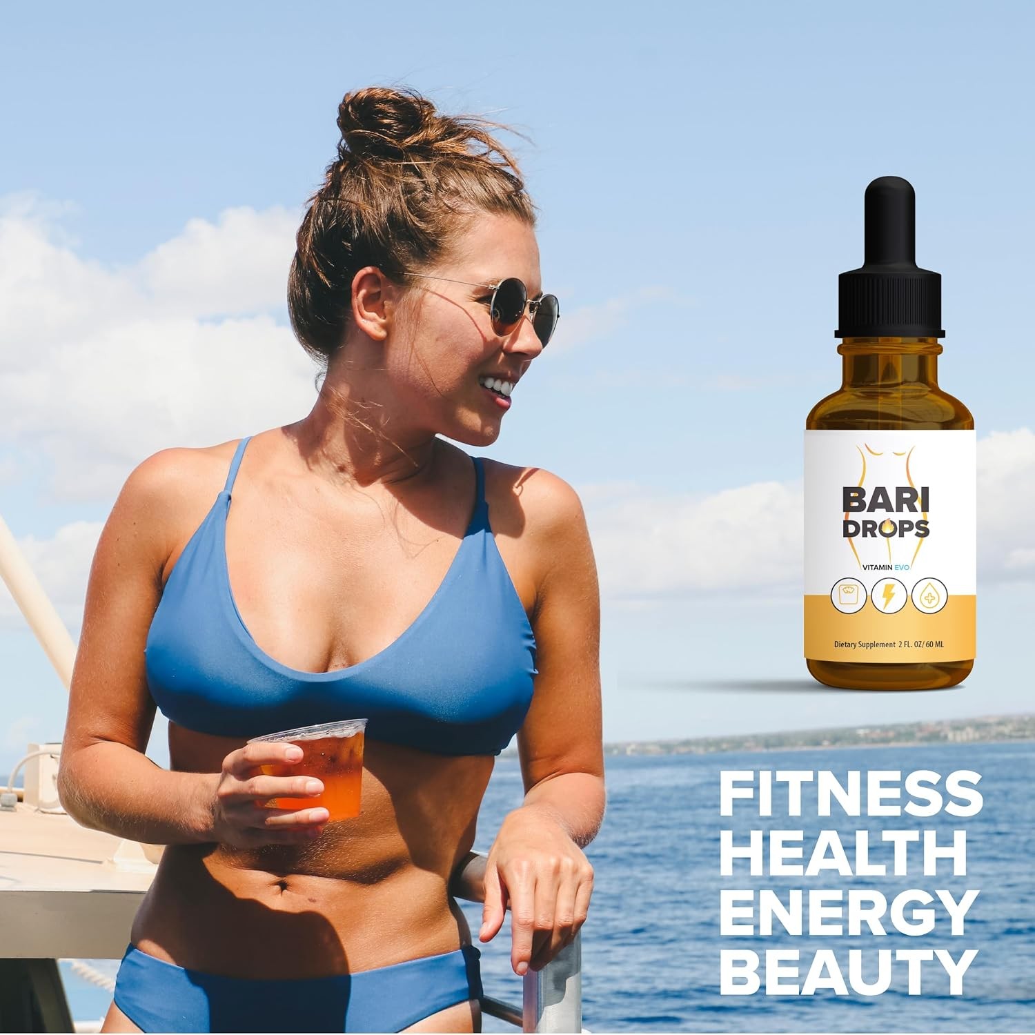 Bari Drops, Bari Liquid Drops Supplement, BariDrops Liquids Extract Formula 60sv