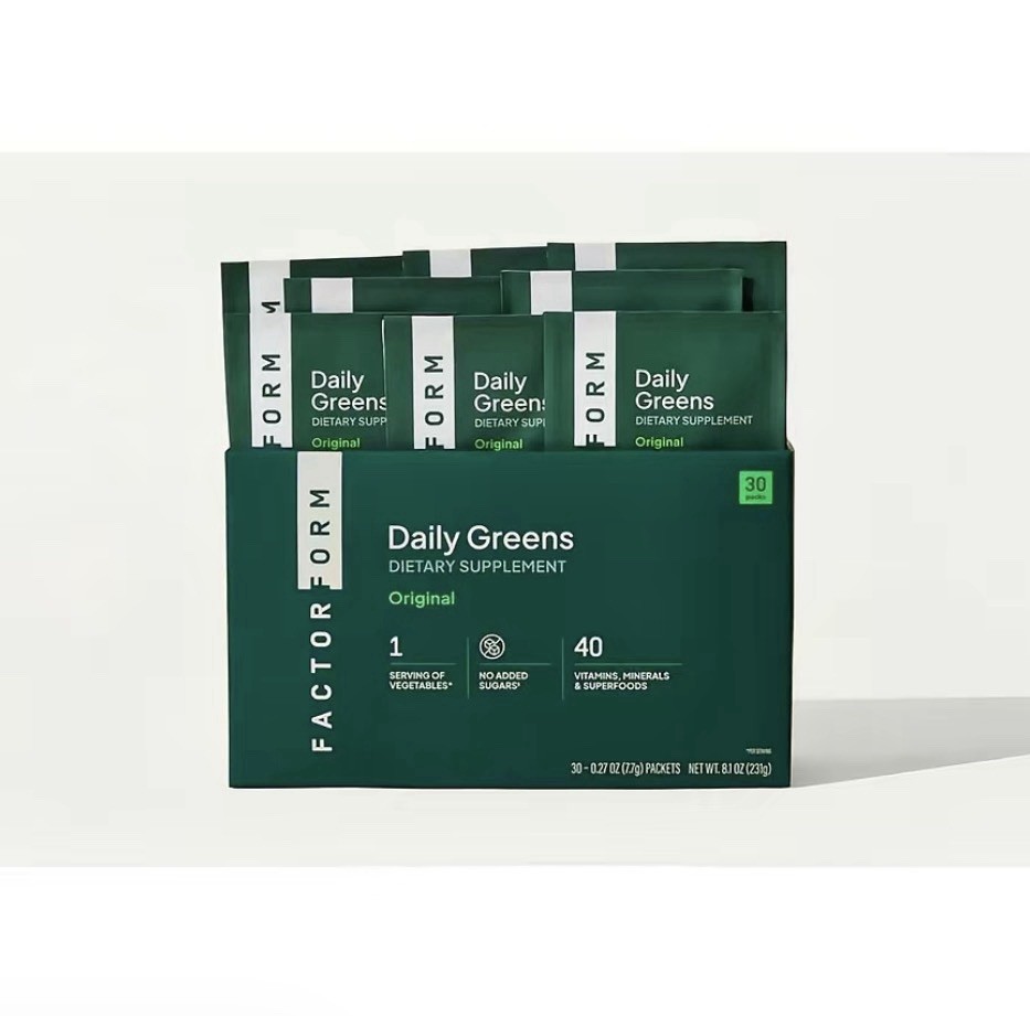 Factor Form Daily Greens Green Superfood Powder Original No Added Sugar 30 Ct