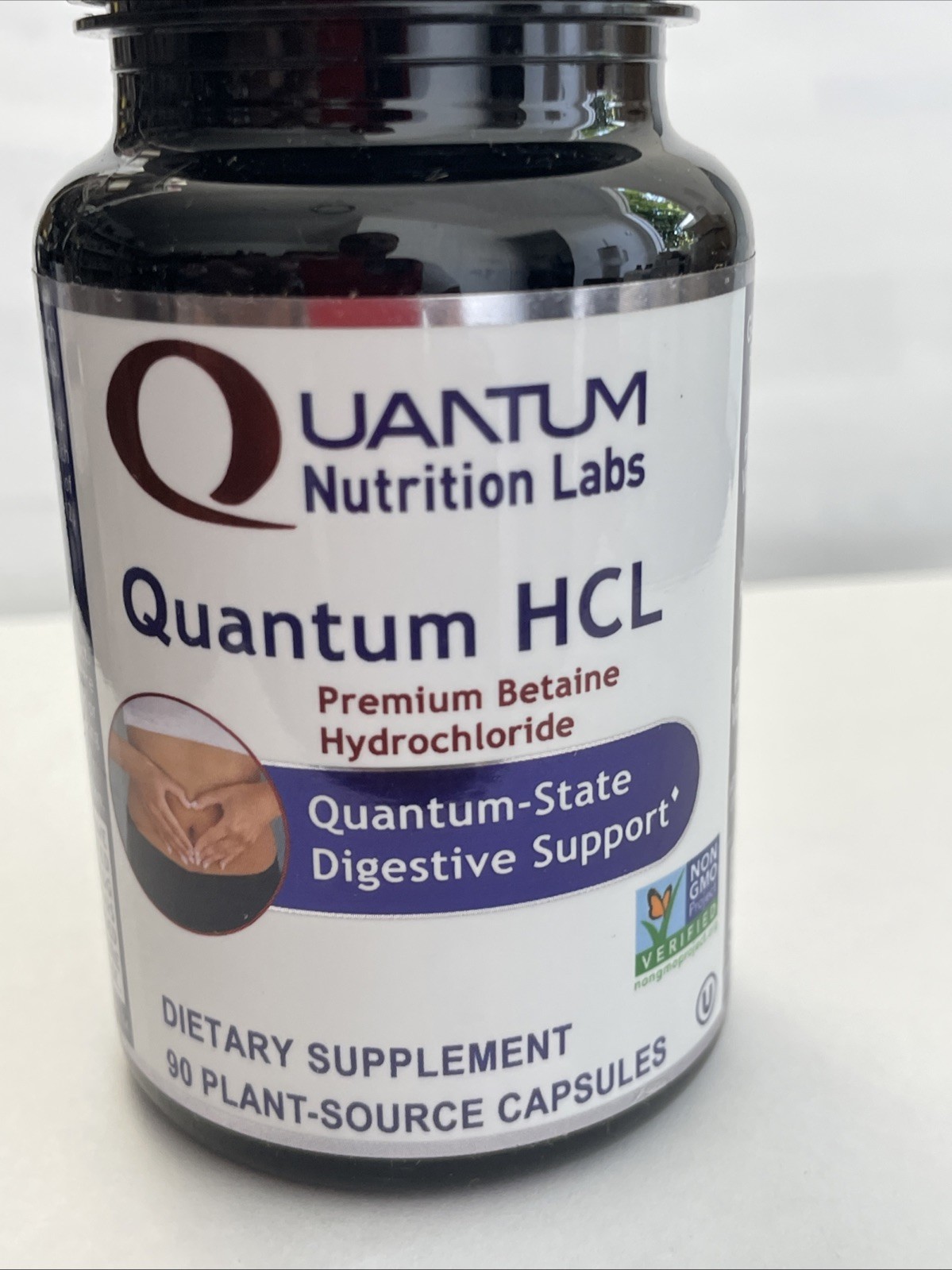 Quantum HCL Digestive Support 90 Plant Source Capsules Bottle Exp Feb 2028 New