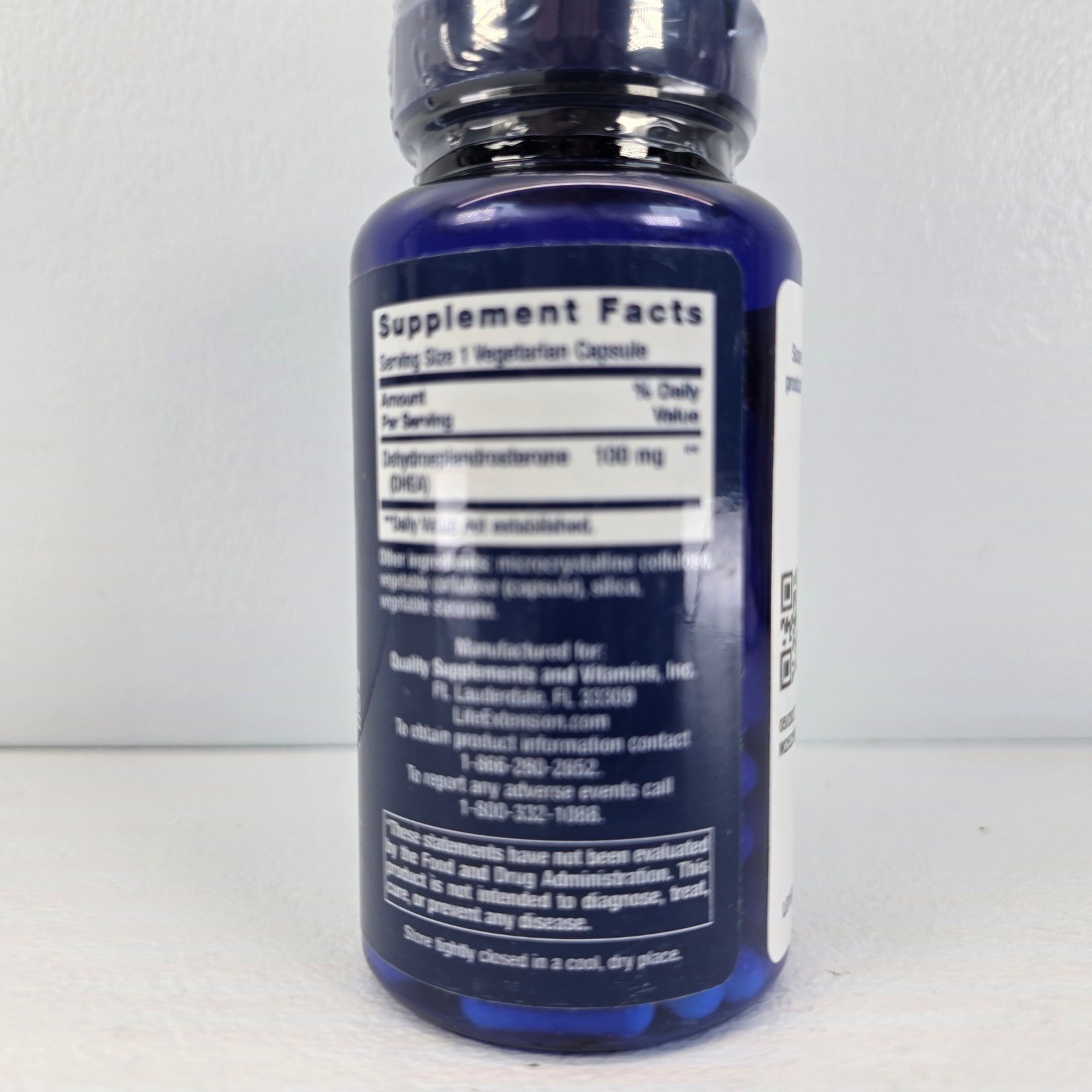 Life Extension DHEA 100mg 60 Vegetarian Capsules Hormone Support Non-GMO 05/2027