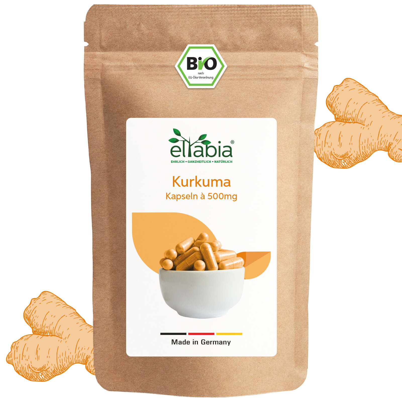 Bio Kurkuma Kapseln | Curcumin & Piperin Hochdosiert 1500mg Tagesdosis Curcuma