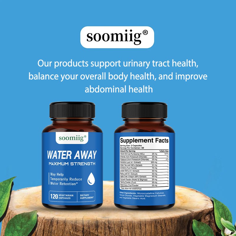 Water Away caps Maximum Strength Herbal Diuretic caps for Water Retention