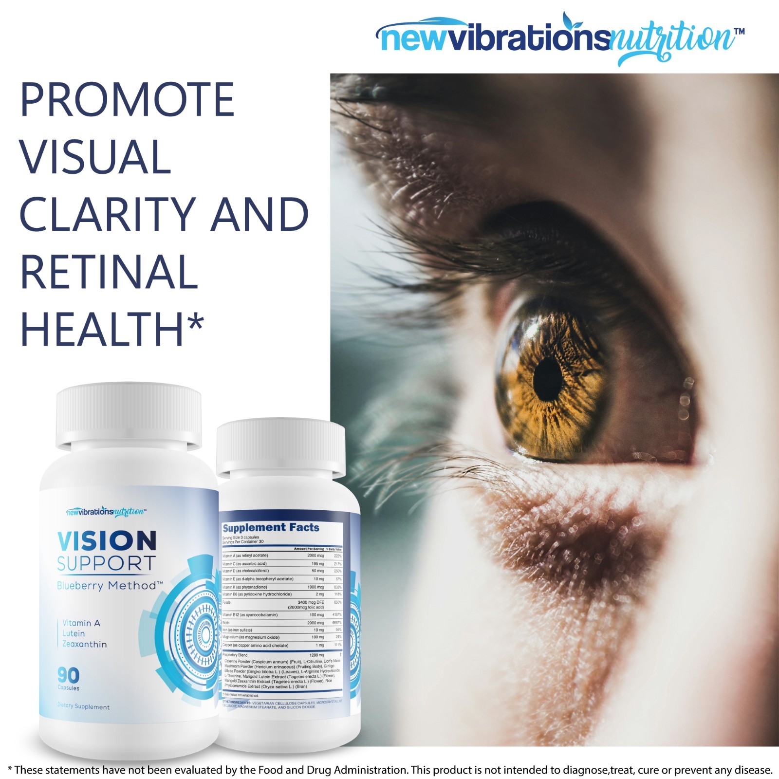 Vision Support Blueberry Method – Our Best Eye Vision Supplement – Lutein