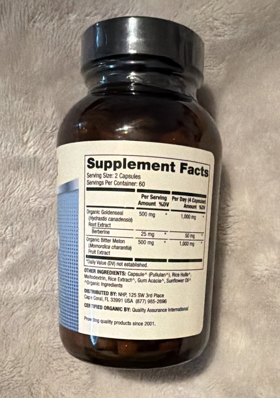 Dr. Mercola Biothin Bitter Melon Goldenseal Berberine USDA Organic 120 ct