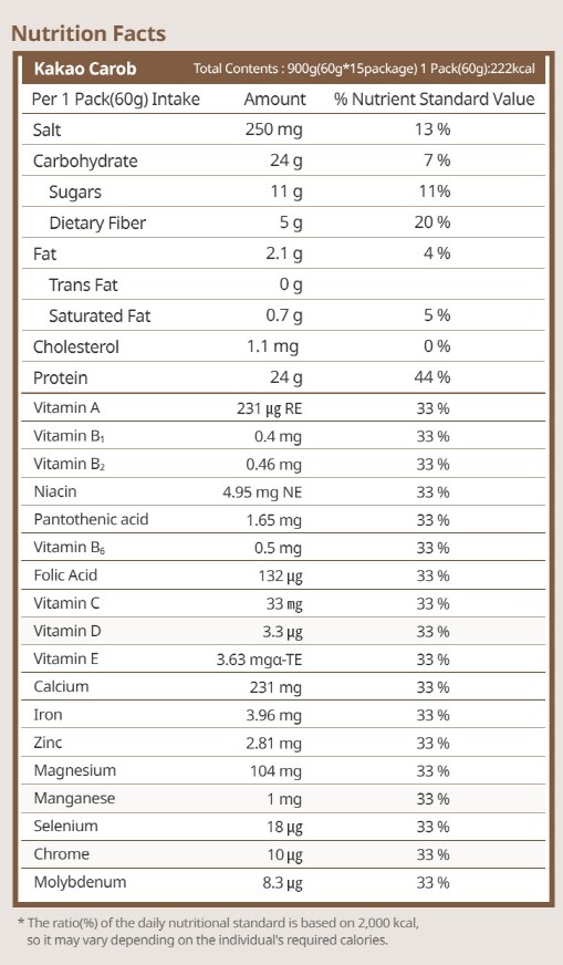 ATOMY Slim Body Shake 60g x 15EA #Cacao Protein Powder Dietary Supplement