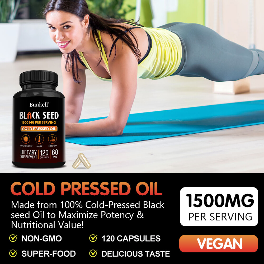 Black Seed Oil 1500mg – Antioxidant For Immune Support & Digestive Health