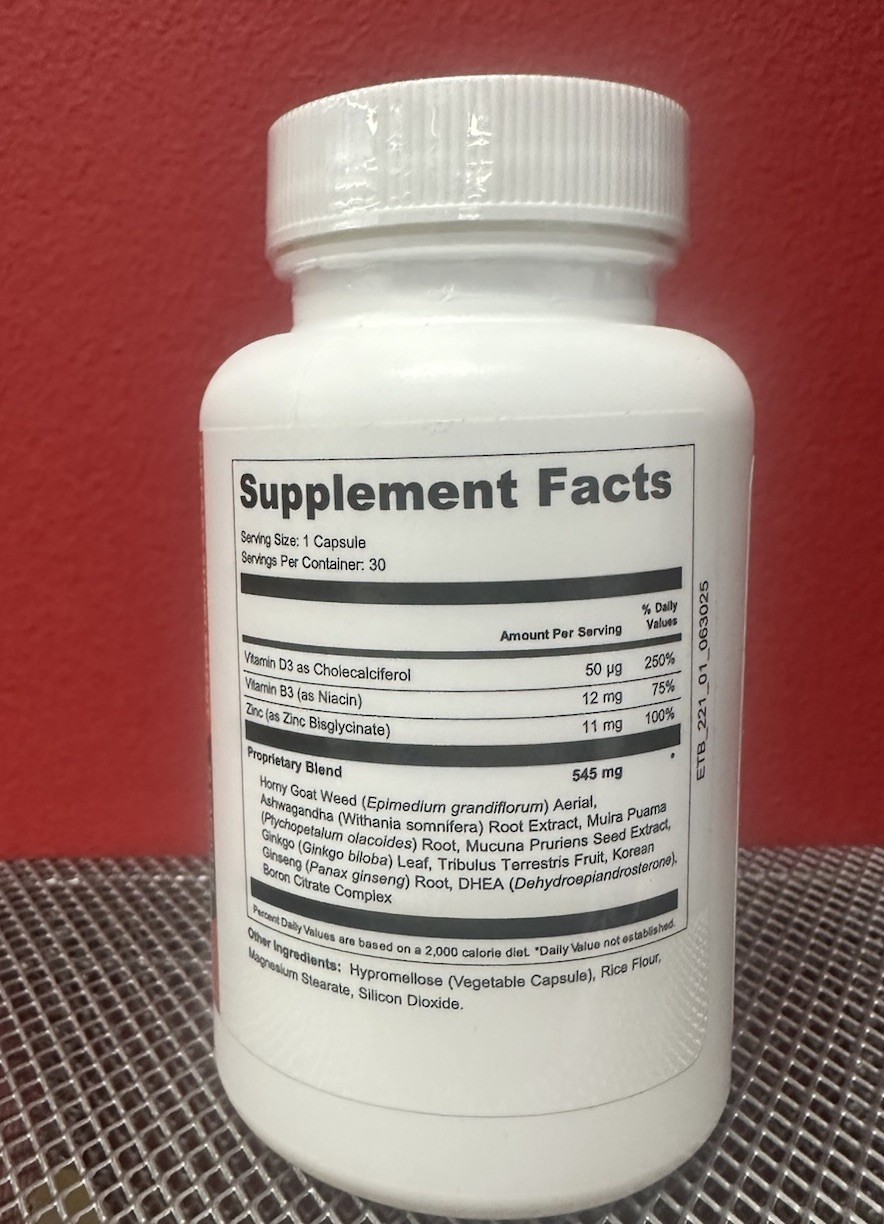 Vitarise Caps Testtosterone Booster 30 Capsules Dietary Supplement Sealed
