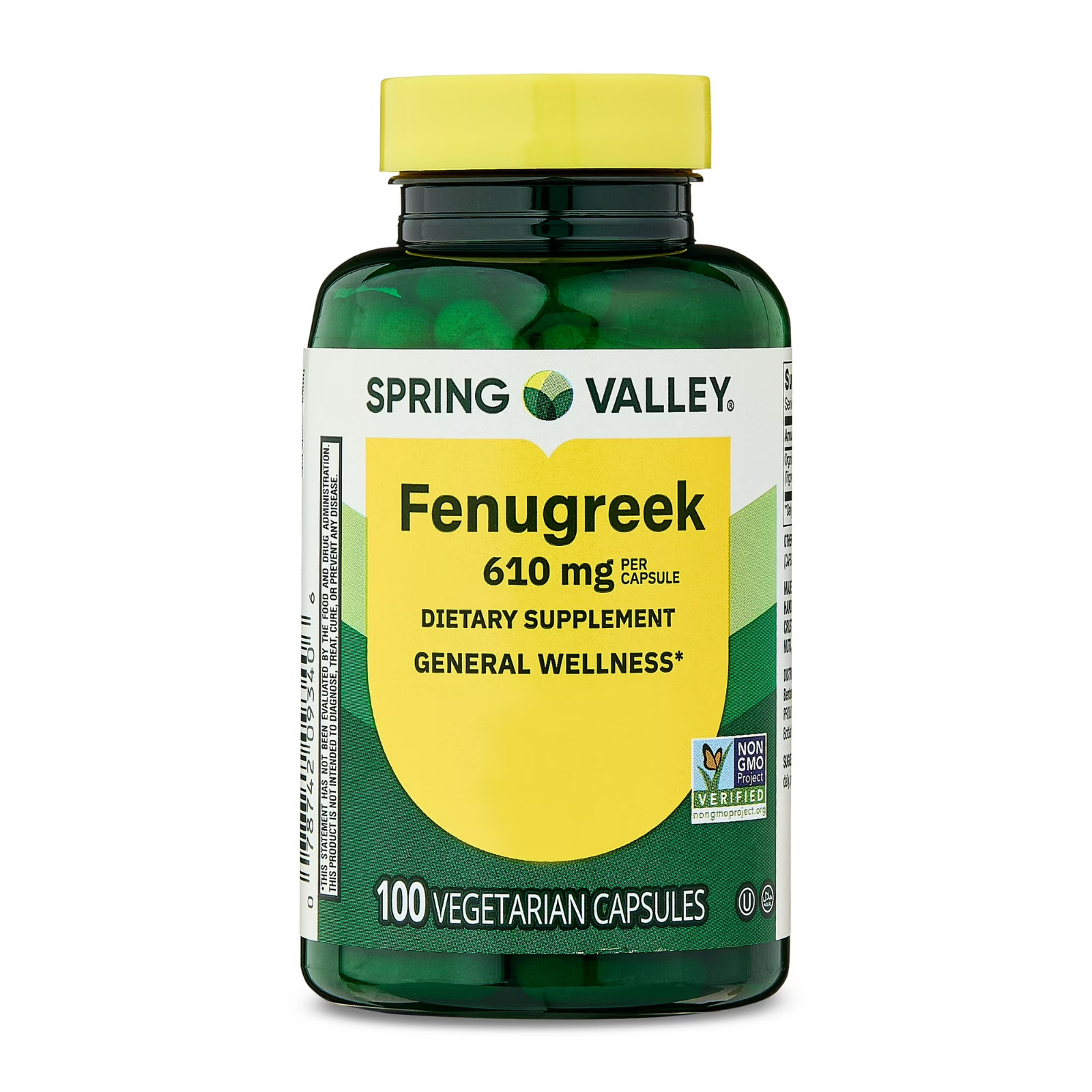 Spring Valley Fenugreek Dietary Supplement Capsules for Adults, 610mg, 100 Count