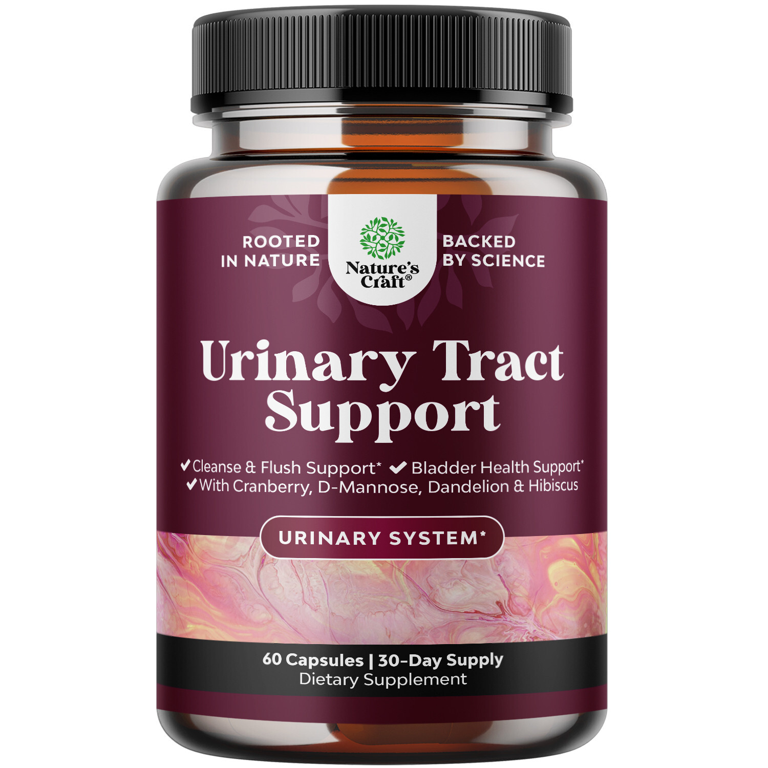 D Mannose Capsules for Urinary Tract Health – High Potency with Cranberry 60ct