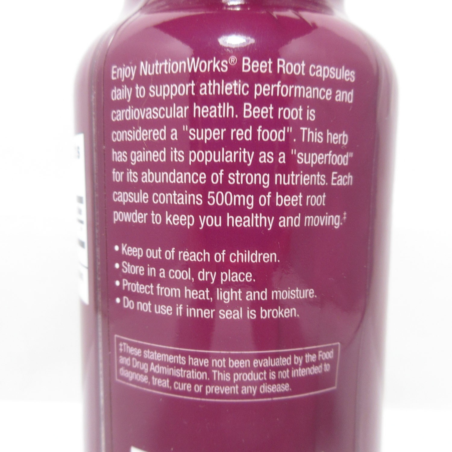 NutritionWorks ® Beet Root Circulation Superfood 90 Capsules 500mg
