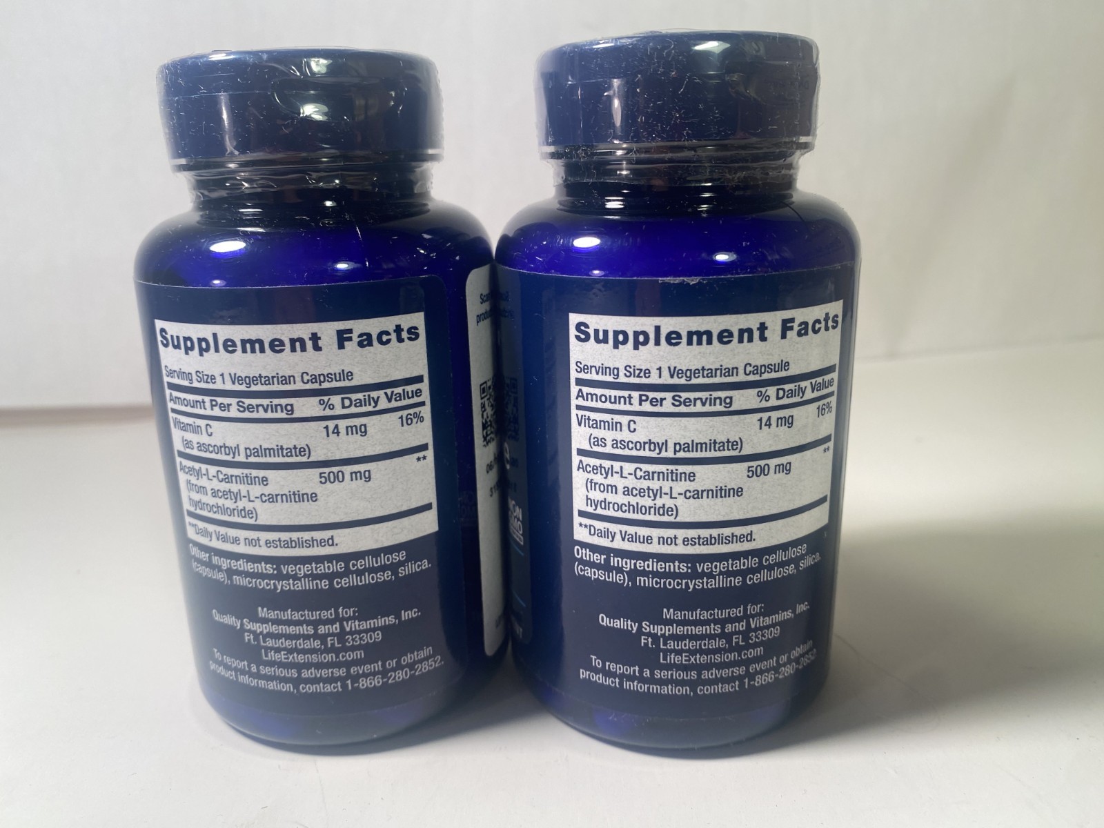 Life Extension ACETYL L CARNITINE 500 MG 100 Veg Caps EXP 06-26