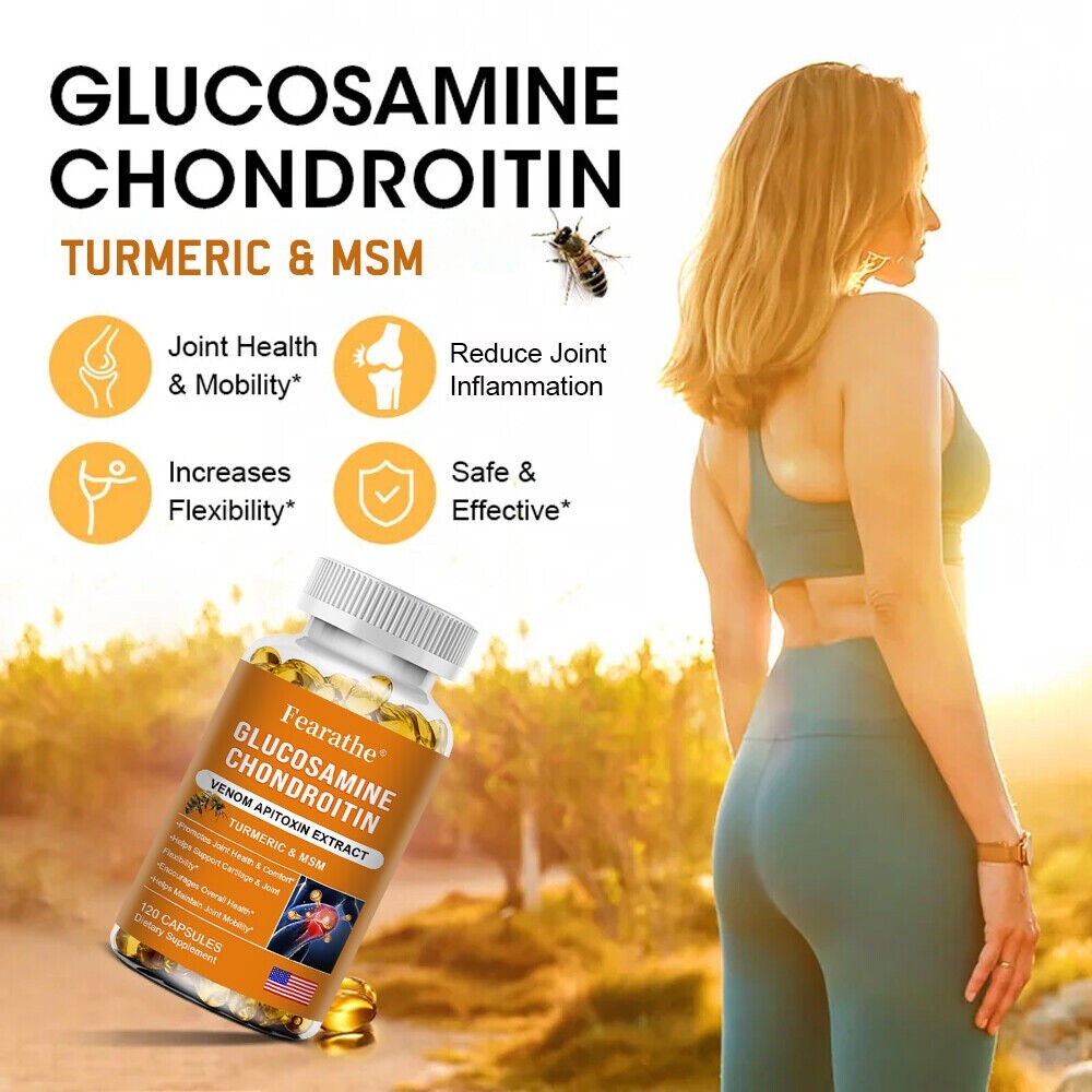 Glucosamine Chondroitin Turmeric & MSM – Bones, Joint Support Capsules