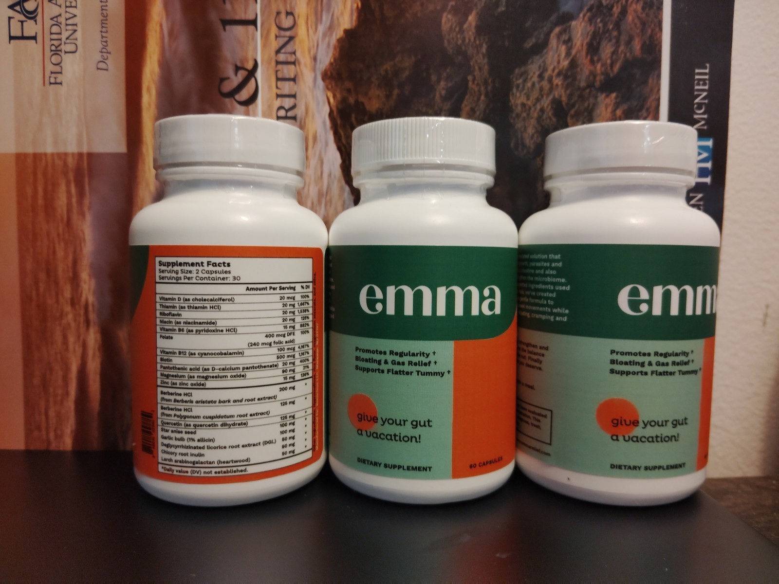 Emma Probiotic, Natural Laxative, Promotes Regularity, Gas & Bloating Relief 3PK