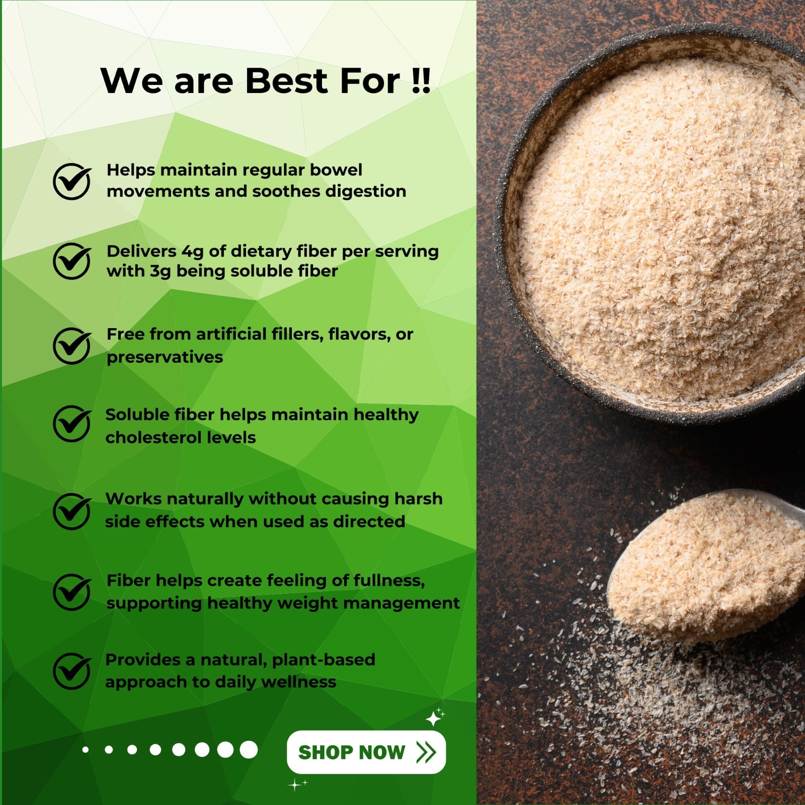 Psyllium Whole Husk 340g – Colon Health – Digestive Health | Fiber