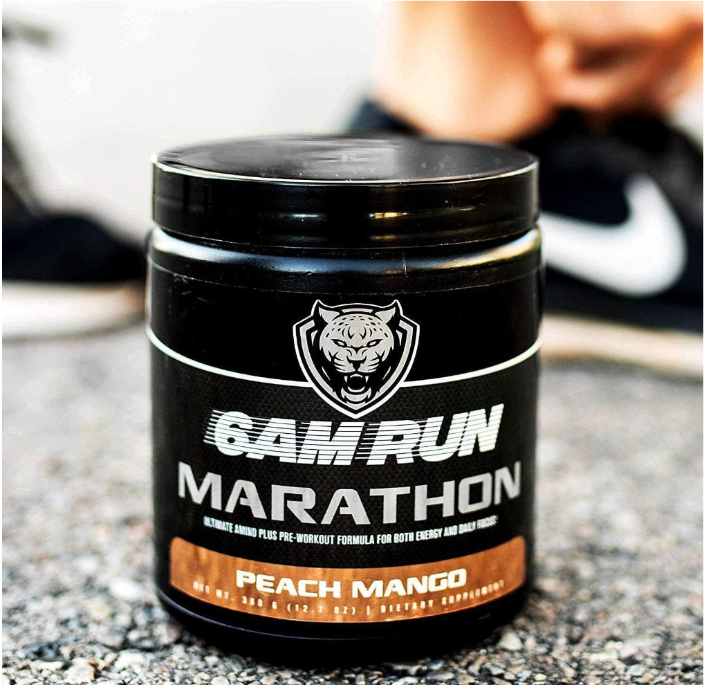 Marathon, Advanced Amino + Preworkout Formula, Peach Mango, 12.7 oz (360 g)