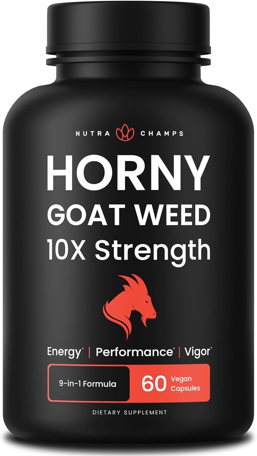 Horny Goat Weed, 1000mg Epimedium Energy Supplement, 10X Strength Icariin, Gi…