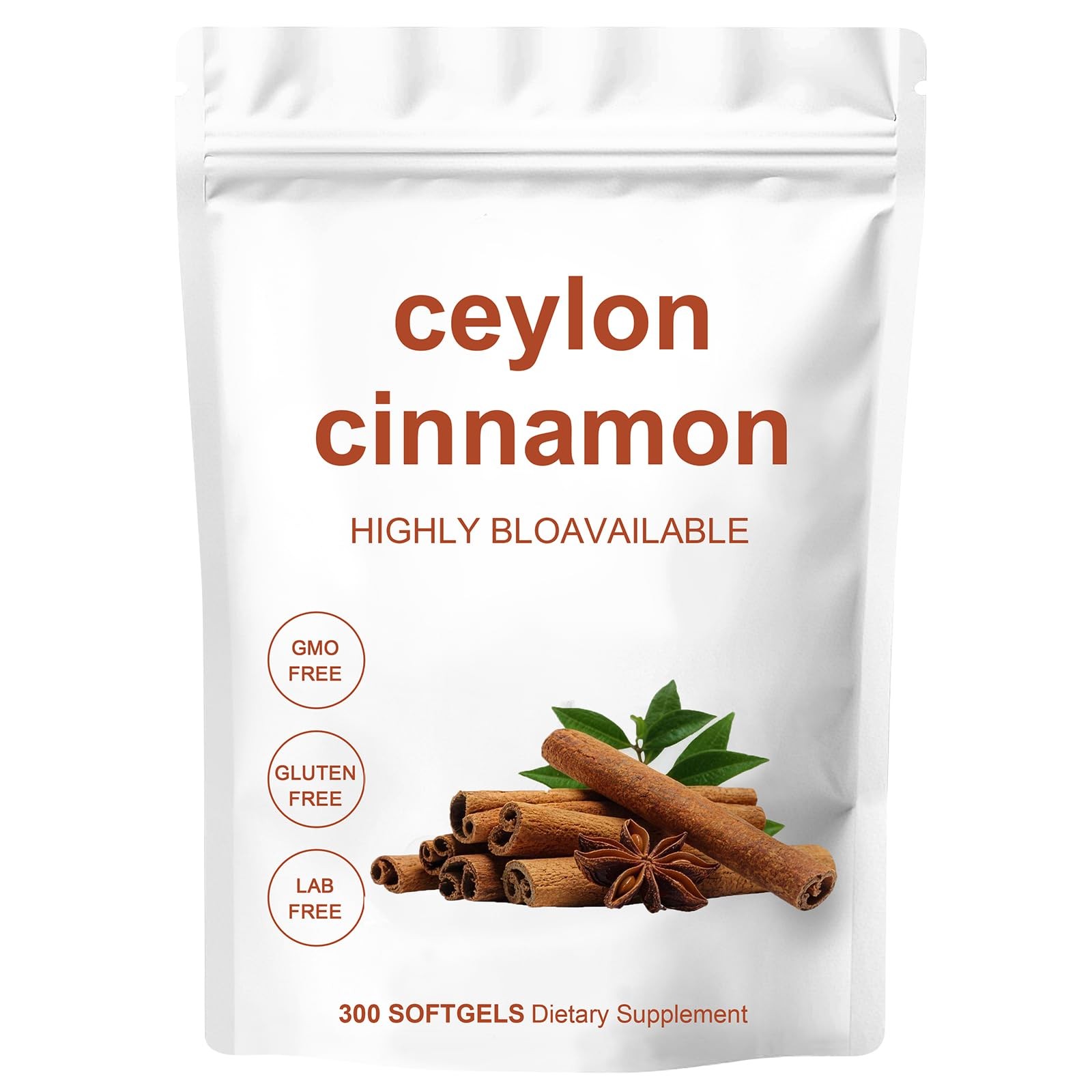 Ceylon Cinnamon Capsule-Highly Bioavailable 300 Count (Pack of 1)