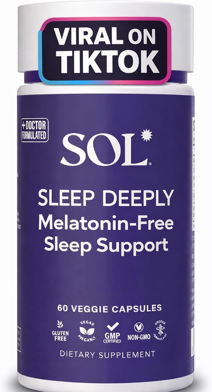 Sleep Aid Supplement for Adults 60 Capsules Herbal Vegan