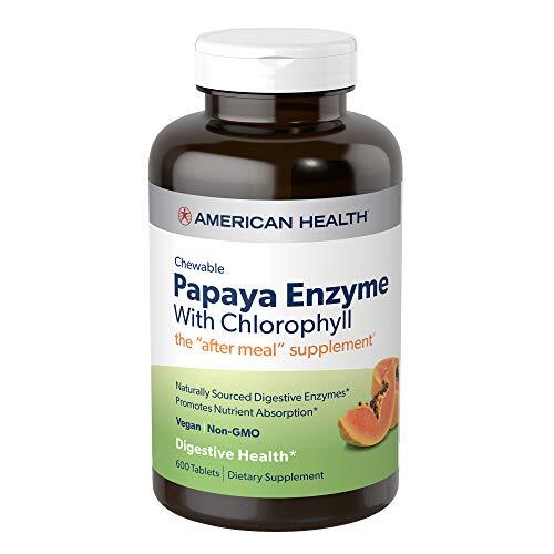 American Health Papaya Enzyme with Chlorophyll Chewable 600 Tablet