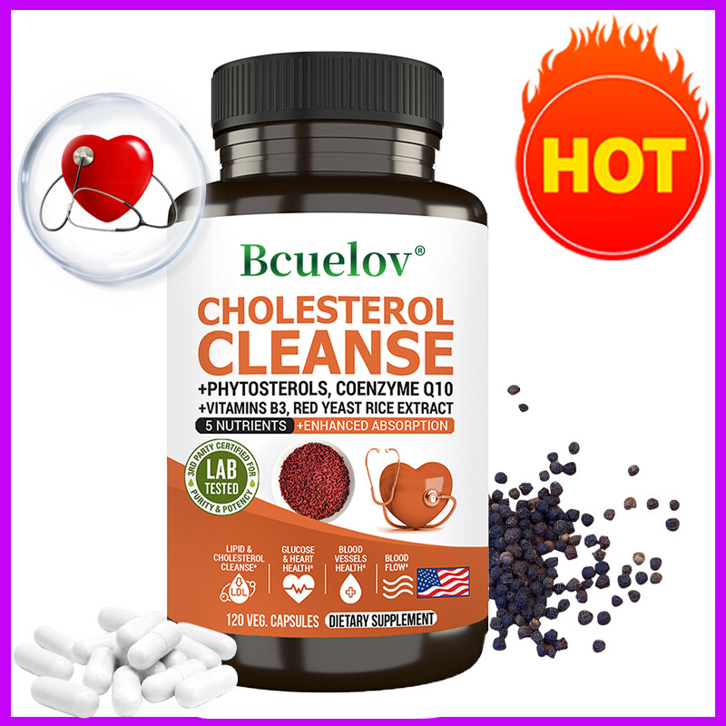 CHOLESTEROL CLEANSE+PHYTOSTEROLS,COENZYME Q10+VITAMINS BЗ,RED YEAST RICE EXTRACT