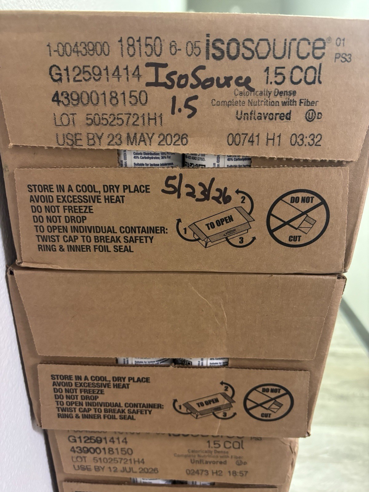 Nestle Isosource 1.5 Cal Tube Feeding Formula Unflavored 250 mL Carton 24 Ct