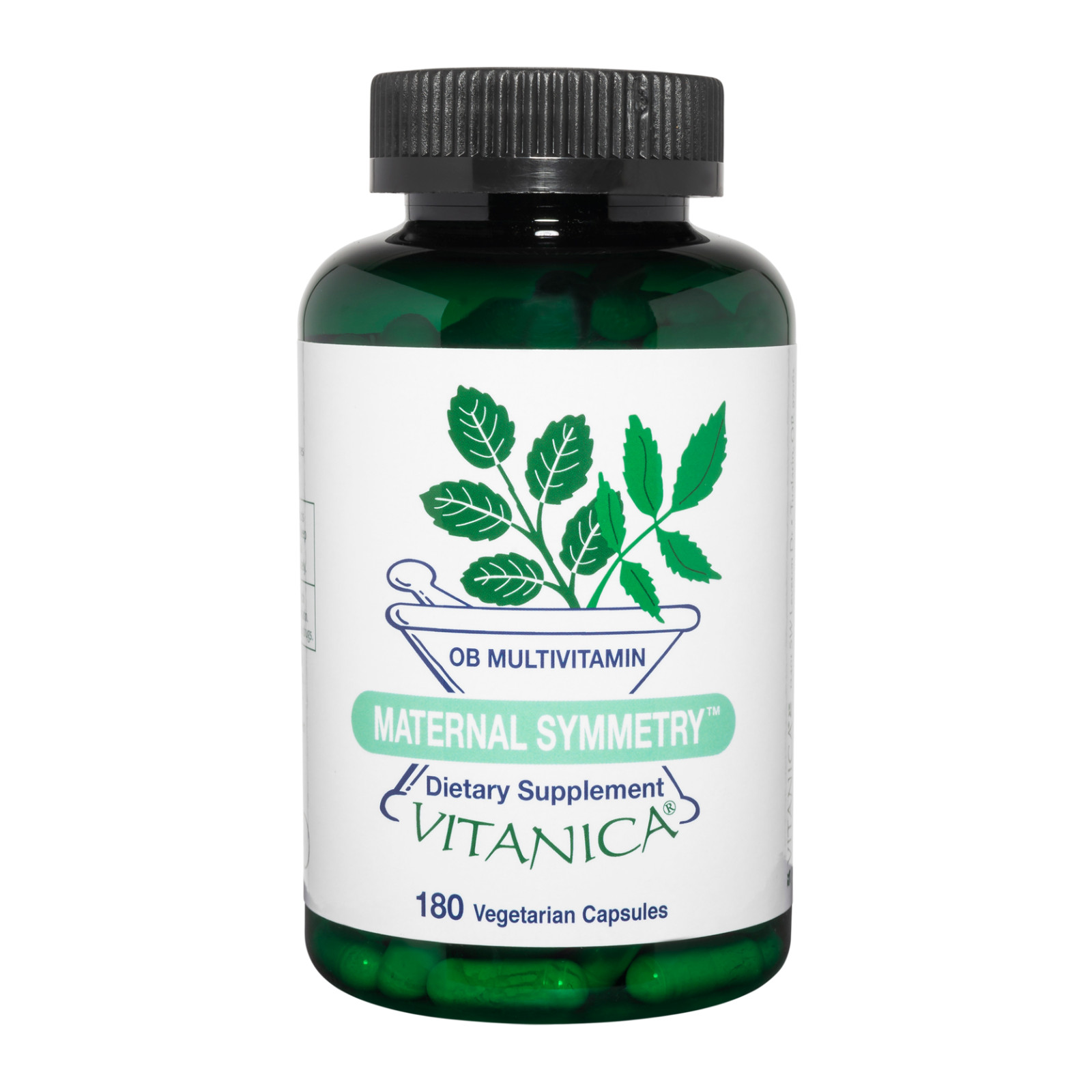 Vitanica, Maternal Symmetry, Prenatal Multivitamin, Vegan, 180 Capsules
