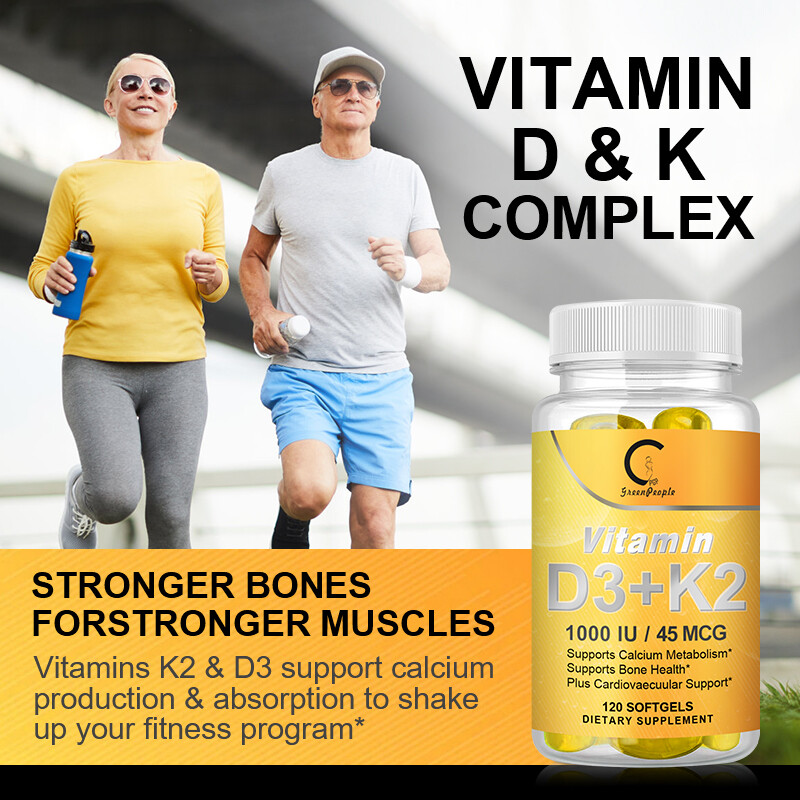 Vitamin D3 1000 iu K2 (MK-7) Supports Calcium Absorption, Bone, Immune Health