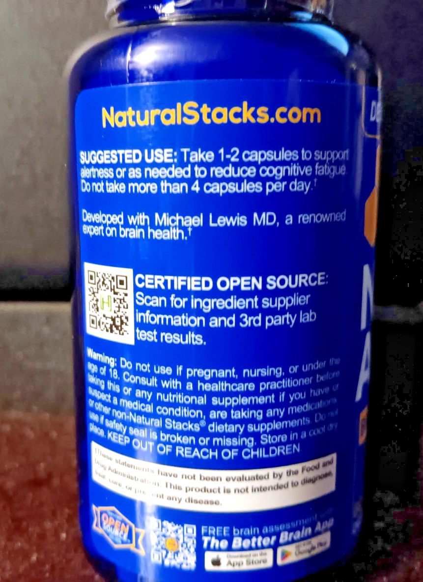 Neuro Alert by Natural Stacks – Brain Energy & Stamina – 60 Capsules