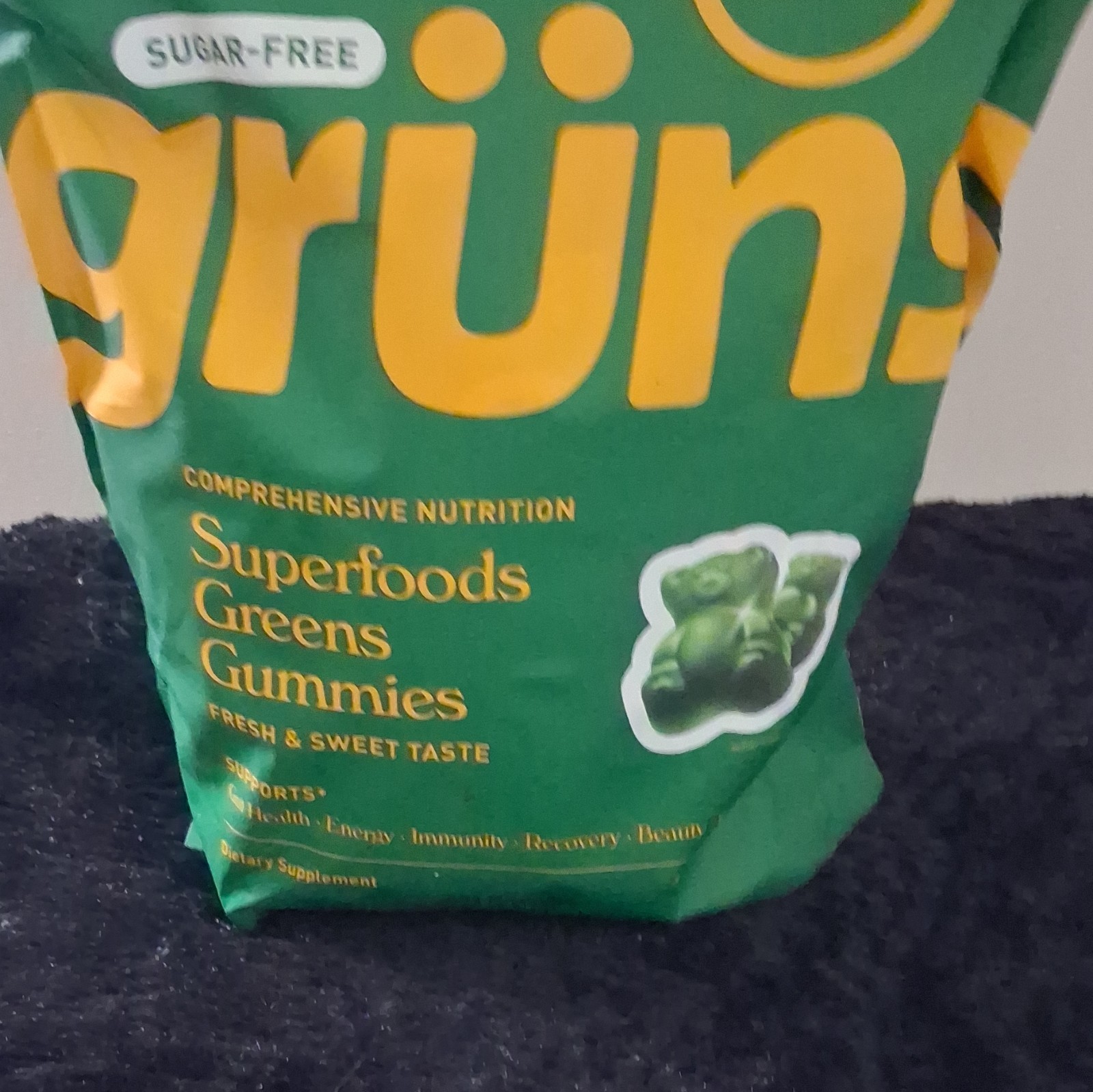 grüns Superfoods Greens Gummies Sugar-Free Vegan 60 Count Exp 05/2027