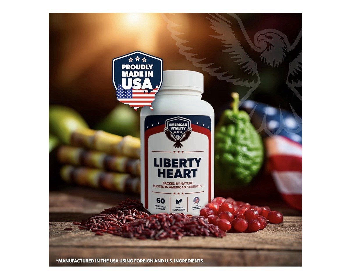 AMERICAN VITALITY Liberty Heart Wellness Cholesterol Supplement 60 Capsules