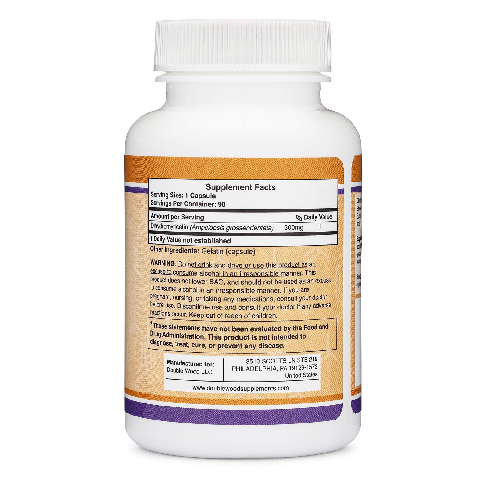 Dihydromyricetin (DHM) (Hovenia Dulcis Extract) 90 Count (Pack of 1)