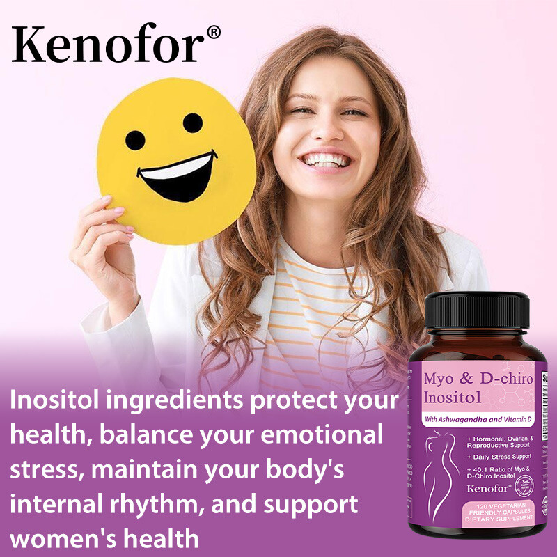 Myo-Inositol D-Chiro Inositol Supplement Hormonal Balance Support 120 pills