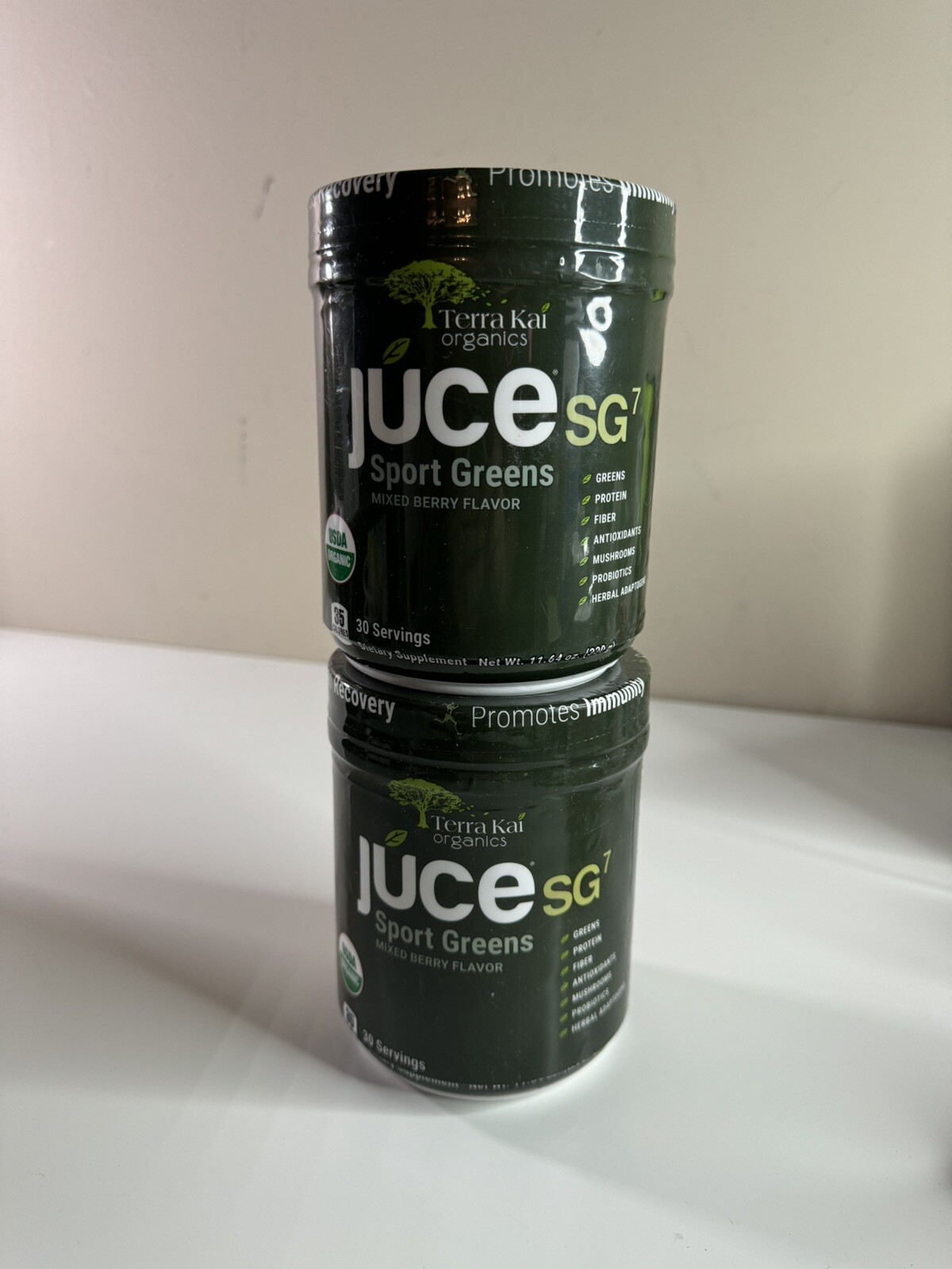 2X Terra Kai Organics SG7 Sports Greens Organic Green Juice Powder Mixed Berry