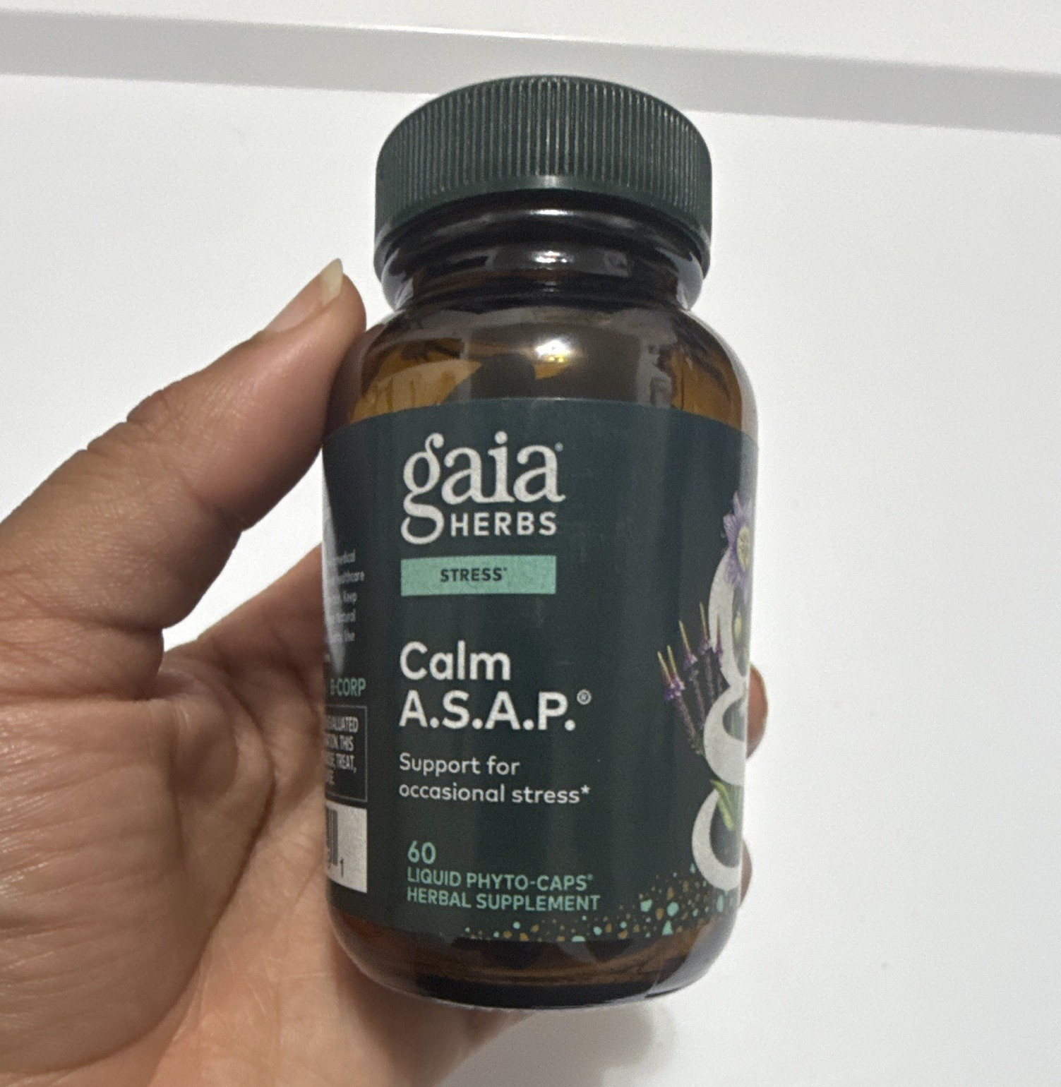 Gaia Herbs Calm A.S.A.P. Stress Support 60 Capsules Gluten-Free Vegan