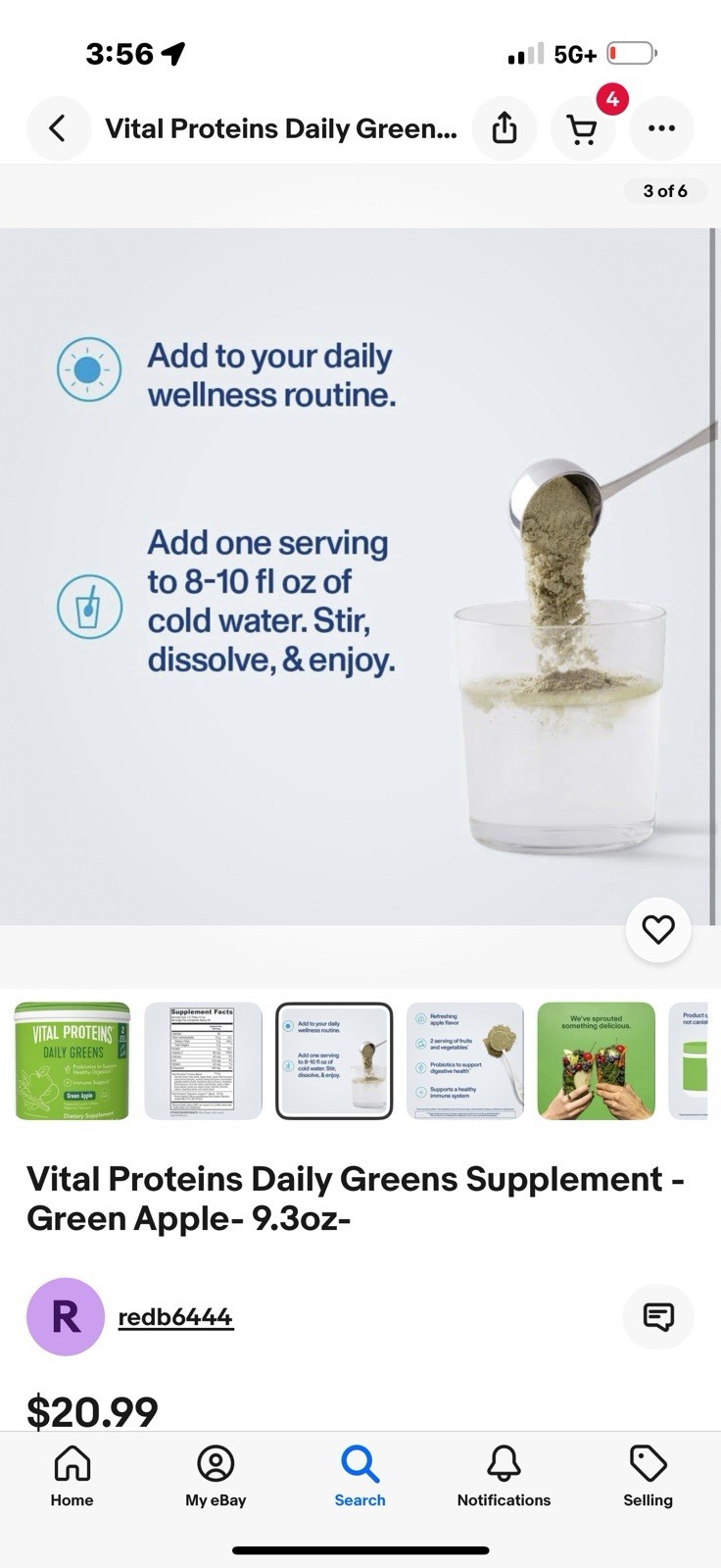 Vital Proteins Daily Greens Powder Green Apple Probiotic Digestive Immune 9.3 oz