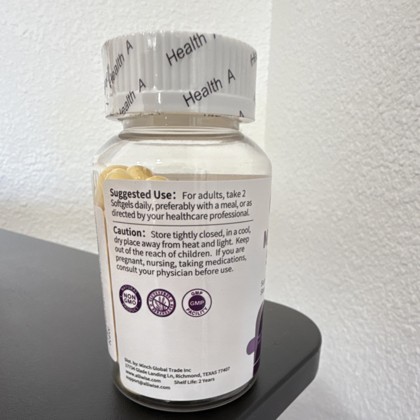 Alliwise Magnesium Glycinate Softgels Brain Sleep Support Non GMO 120 Softgels
