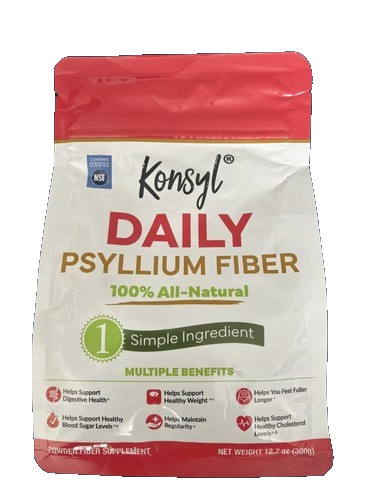 Konsyl Daily Psyllium Fiber Powder supple 12.7 oz 60 Servings Exp 4/28