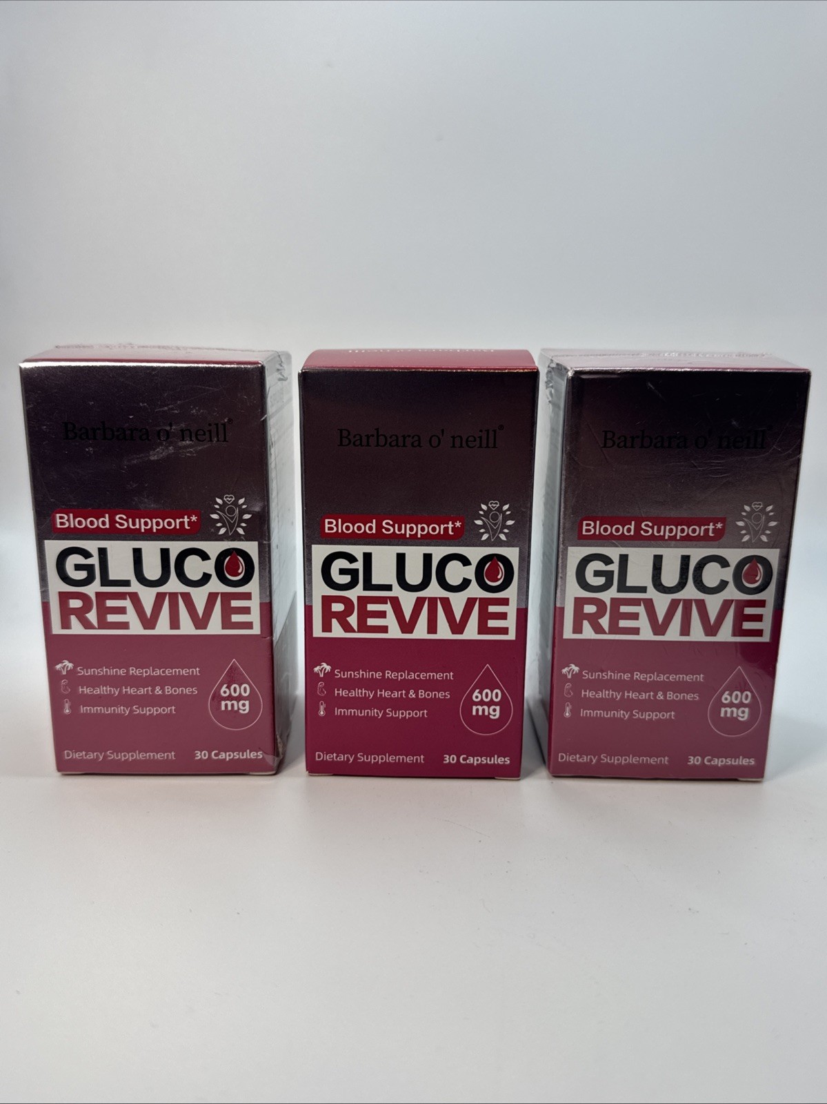 3x- Gluco Revive Blood Support GlucoRevive Glycogen Support 30 caps (60) Exp 527